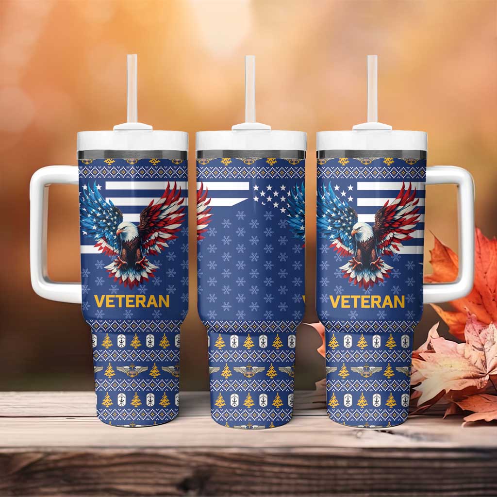 US Navy 250th Anniversary Veteran Tumbler With Handle - Wonder Print Shop