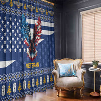 US Navy 250th Anniversary Veteran Window Curtain - Wonder Print Shop