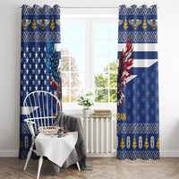 US Navy 250th Anniversary Veteran Window Curtain - Wonder Print Shop
