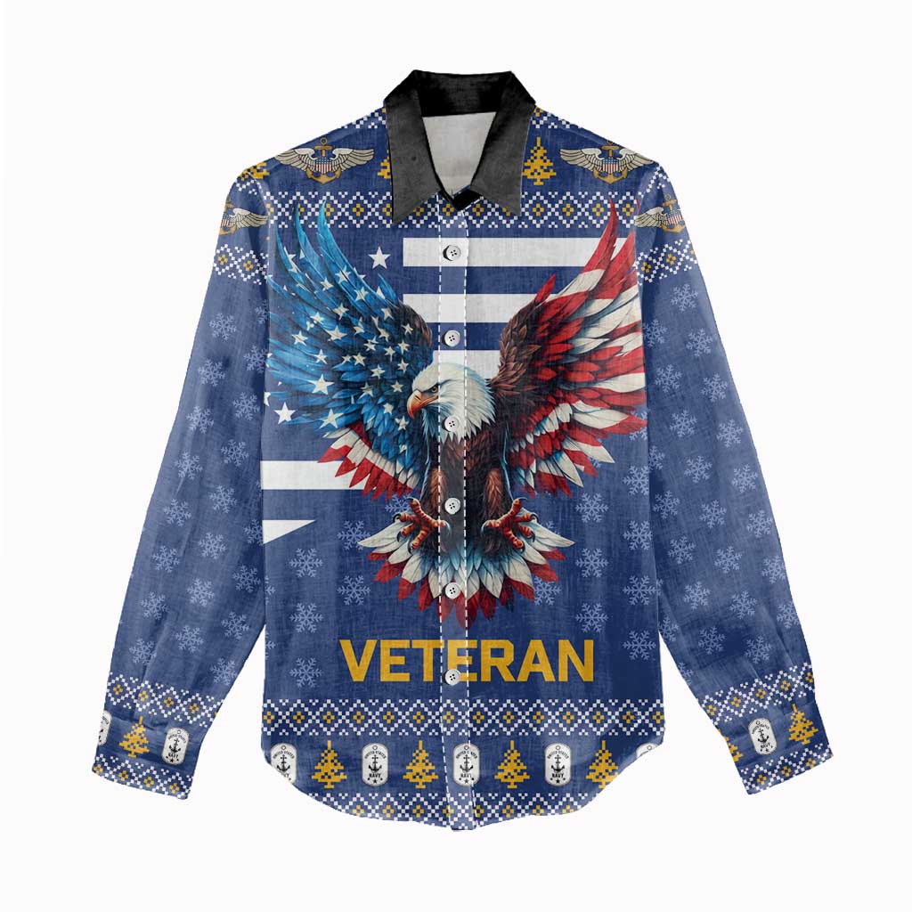 US Navy 250th Anniversary Veteran Women Casual Shirt - Wonder Print Shop