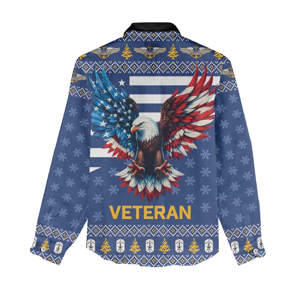 US Navy 250th Anniversary Veteran Women Casual Shirt - Wonder Print Shop