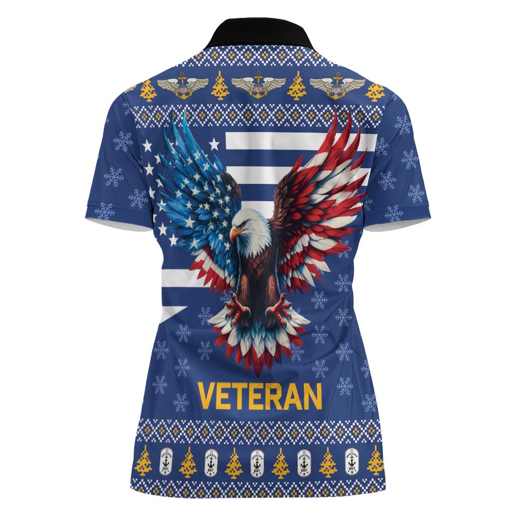 US Navy 250th Anniversary Veteran Women Polo Shirt - Wonder Print Shop
