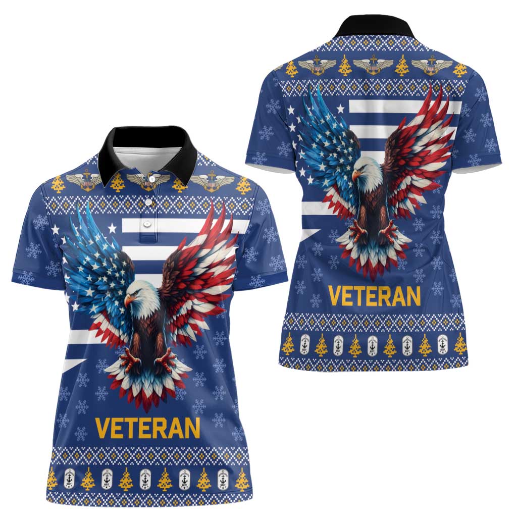 US Navy 250th Anniversary Veteran Women Polo Shirt - Wonder Print Shop