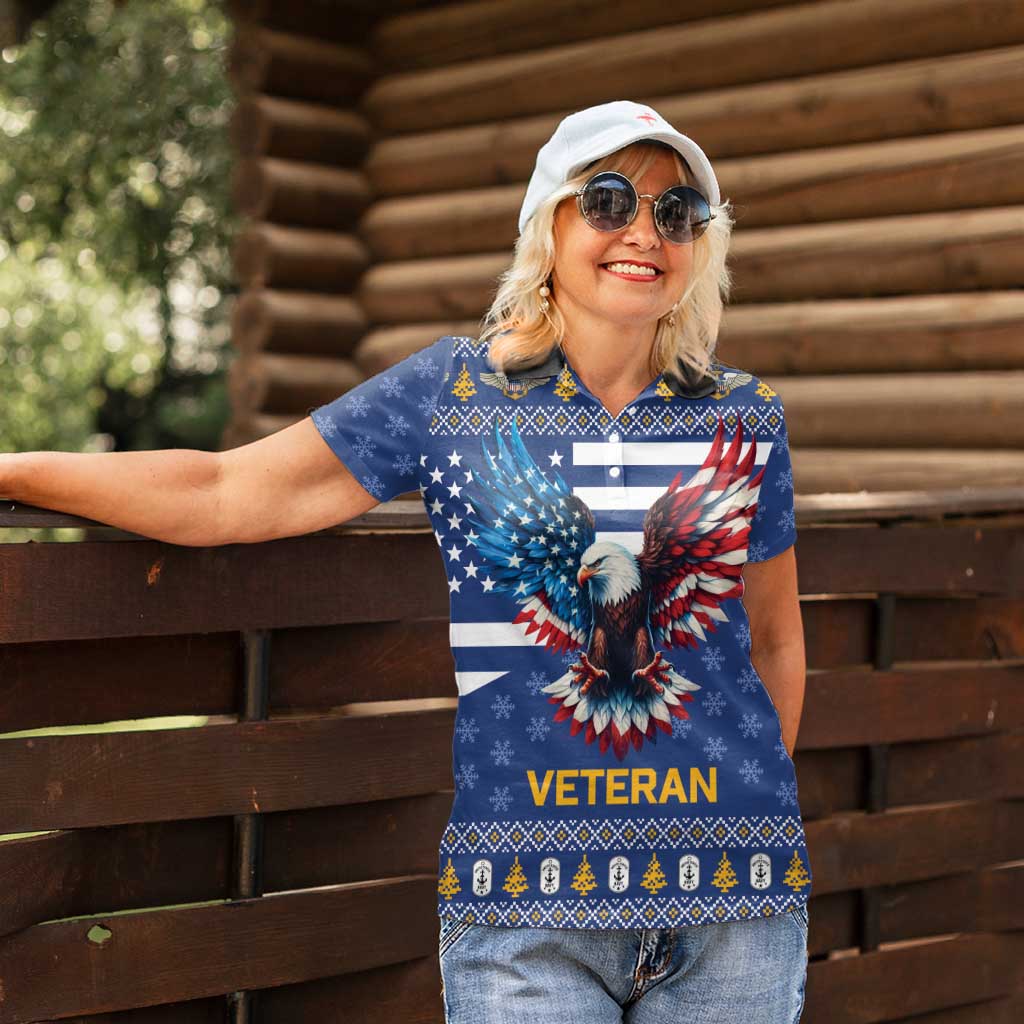 US Navy 250th Anniversary Veteran Women Polo Shirt - Wonder Print Shop