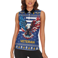 US Navy 250th Anniversary Veteran Women Sleeveless Polo Shirt - Wonder Print Shop