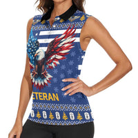 US Navy 250th Anniversary Veteran Women Sleeveless Polo Shirt - Wonder Print Shop