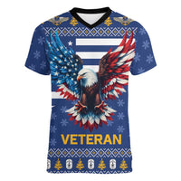 US Navy 250th Anniversary Veteran Women V-Neck T-Shirt - Wonder Print Shop