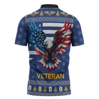 US Navy 250th Anniversary Veteran Zipper Polo Shirt - Wonder Print Shop