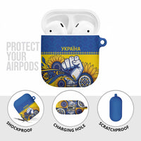 Ukraine Sunflowers Hand AirPods Case with Ukrainian Folk Pattern - Wonder Print Shop