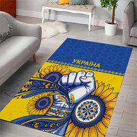 Ukraine Sunflowers Hand Area Rug with Ukrainian Folk Pattern - Wonder Print Shop