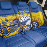 Ukraine Sunflowers Hand Back Car Seat Cover with Ukrainian Folk Pattern - Wonder Print Shop