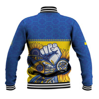 Ukraine Sunflowers Hand Baseball Jacket with Ukrainian Folk Pattern - Wonder Print Shop
