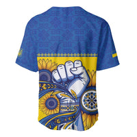 Ukraine Sunflowers Hand Baseball Jersey with Ukrainian Folk Pattern - Wonder Print Shop