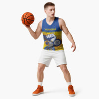 Ukraine Sunflowers Hand Basketball Jersey with Ukrainian Folk Pattern - Wonder Print Shop