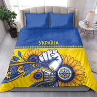 Ukraine Sunflowers Hand Bedding Set with Ukrainian Folk Pattern - Wonder Print Shop
