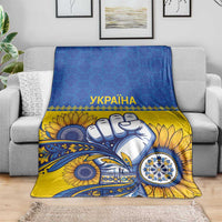 Ukraine Sunflowers Hand Blanket with Ukrainian Folk Pattern - Wonder Print Shop