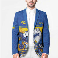 Ukraine Sunflowers Hand Blazer with Ukrainian Folk Pattern - Wonder Print Shop