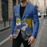 Ukraine Sunflowers Hand Blazer with Ukrainian Folk Pattern - Wonder Print Shop