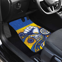 Ukraine Sunflowers Hand Car Mats with Ukrainian Folk Pattern - Wonder Print Shop