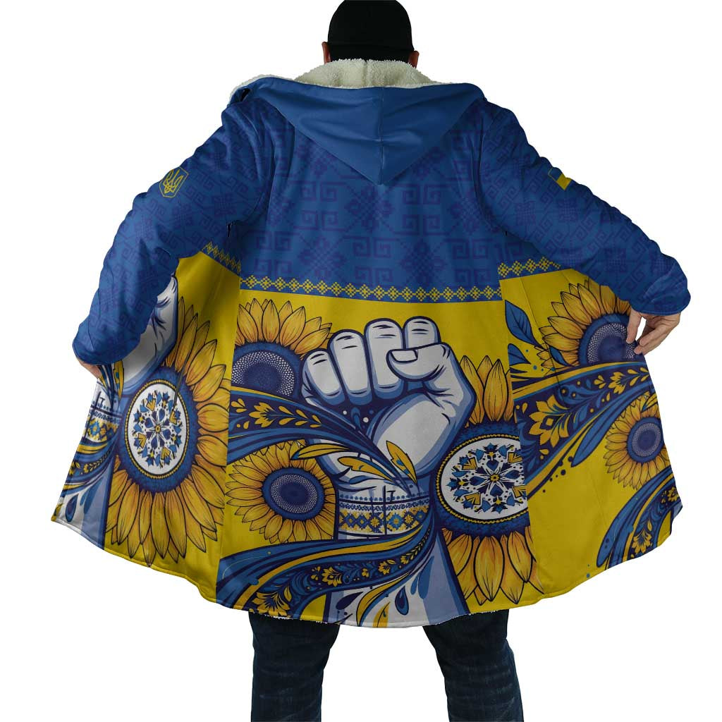 Ukraine Sunflowers Hand Cloak with Ukrainian Folk Pattern - Wonder Print Shop