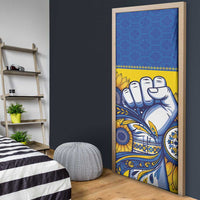 Ukraine Sunflowers Hand Door Cover with Ukrainian Folk Pattern - Wonder Print Shop