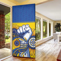 Ukraine Sunflowers Hand Door Cover with Ukrainian Folk Pattern - Wonder Print Shop