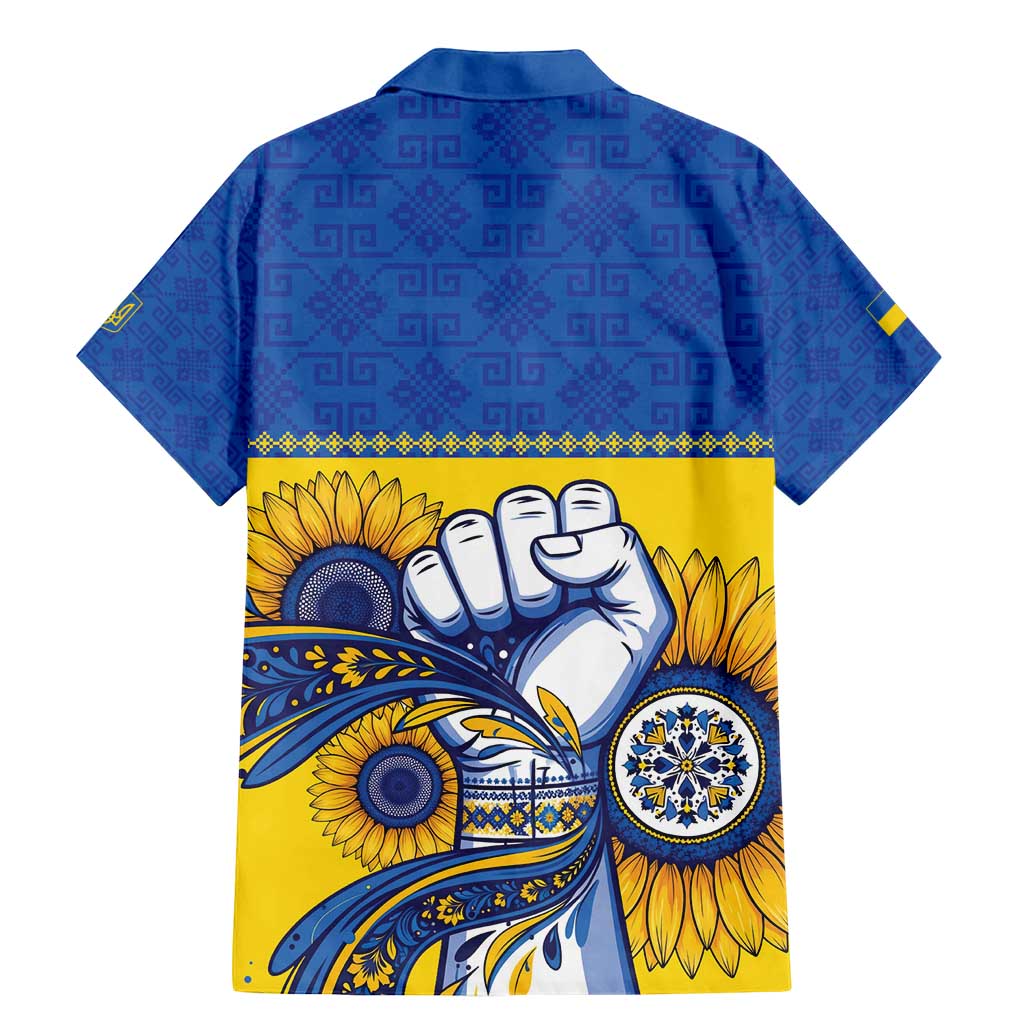 Ukraine Sunflowers Hand Family Matching Mermaid Dress and Hawaiian Shirt with Ukrainian Folk Pattern - Wonder Print Shop