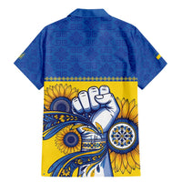 Ukraine Sunflowers Hand Family Matching Mermaid Dress and Hawaiian Shirt with Ukrainian Folk Pattern - Wonder Print Shop