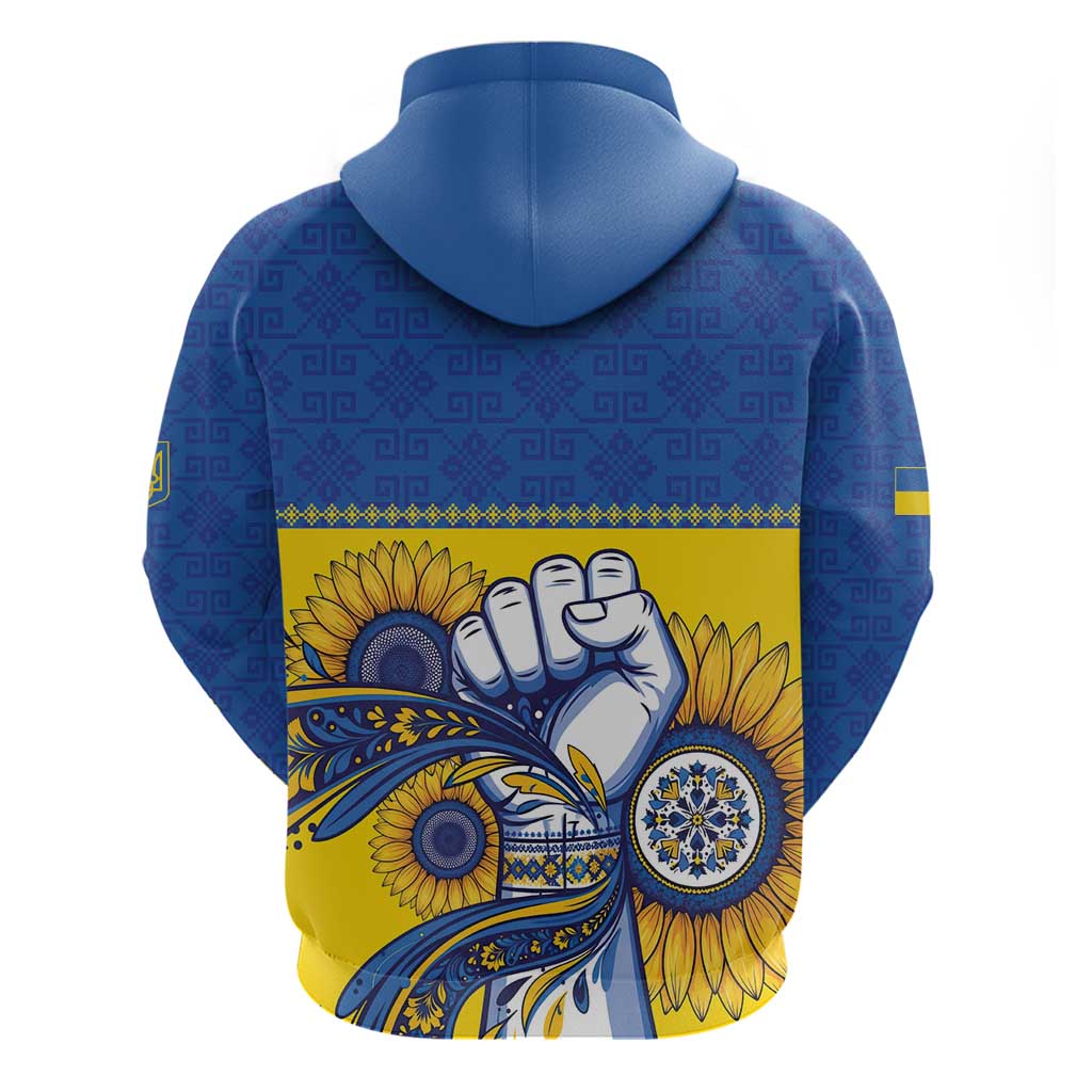 Ukraine Sunflowers Hand Hoodie with Ukrainian Folk Pattern - Wonder Print Shop