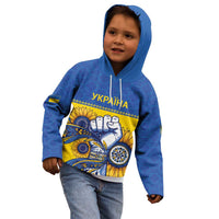 Ukraine Sunflowers Hand Kid Hoodie with Ukrainian Folk Pattern - Wonder Print Shop