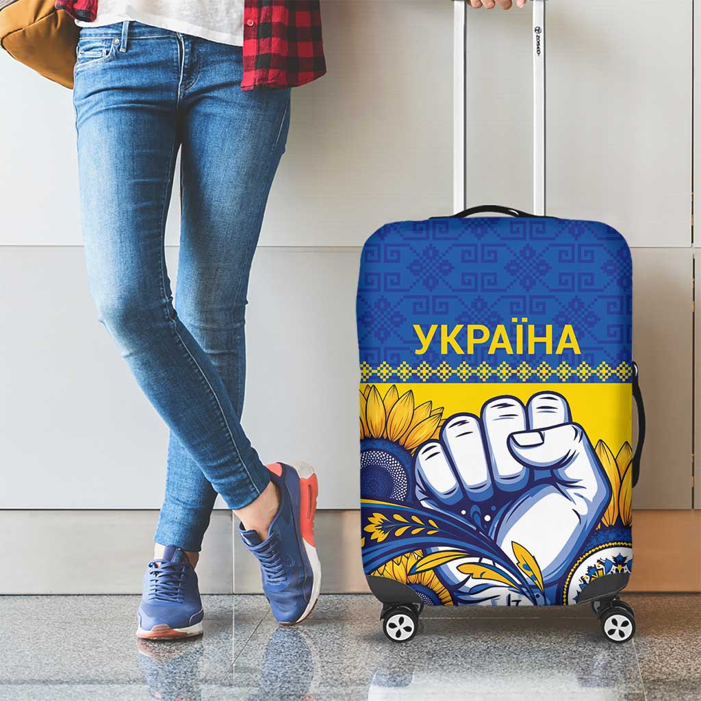 Ukraine Sunflowers Hand Luggage Cover with Ukrainian Folk Pattern - Wonder Print Shop