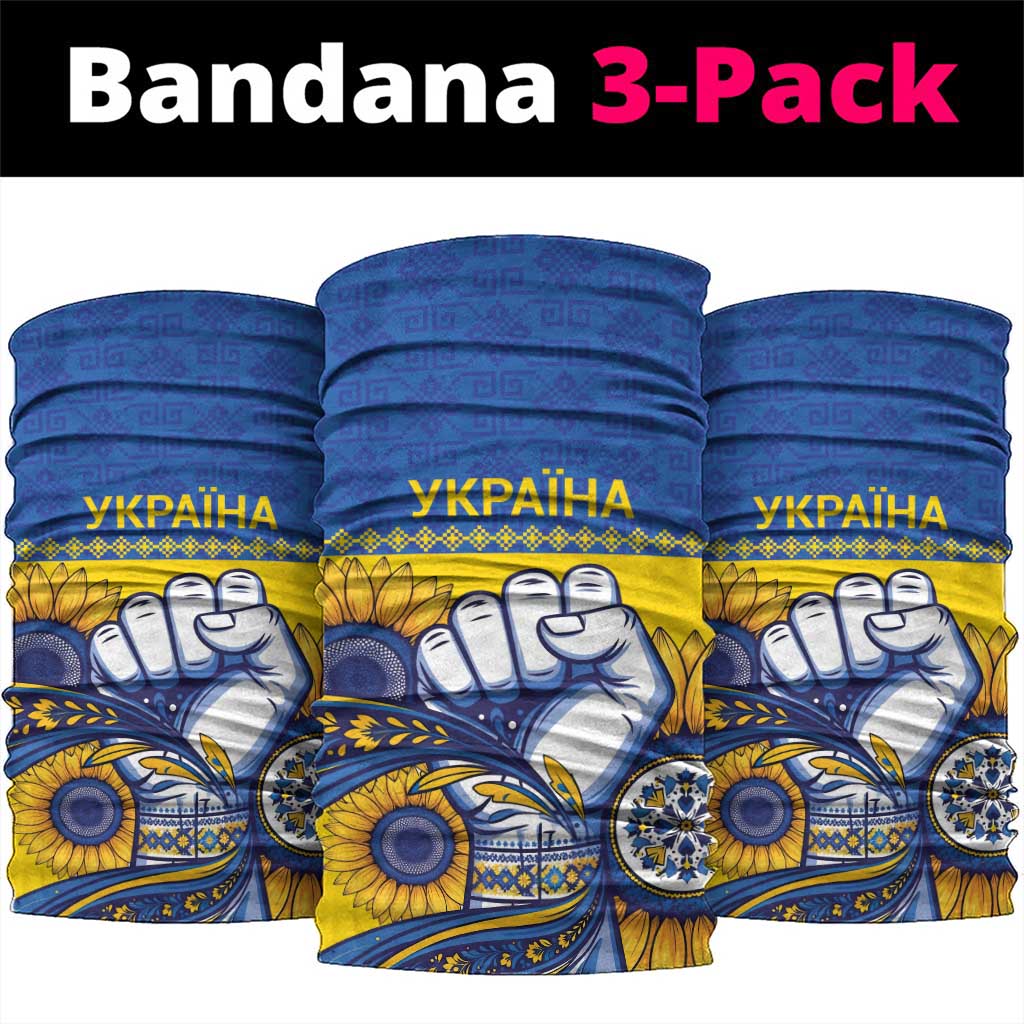 Ukraine Sunflowers Hand Neck Gaiter with Ukrainian Folk Pattern - Wonder Print Shop