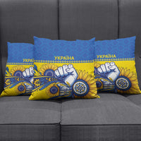 Ukraine Sunflowers Hand Pillow Cover with Ukrainian Folk Pattern - Wonder Print Shop