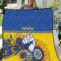 Ukraine Sunflowers Hand Quilt with Ukrainian Folk Pattern - Wonder Print Shop