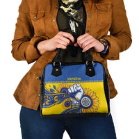 Ukraine Sunflowers Hand Shoulder Handbag with Ukrainian Folk Pattern - Wonder Print Shop