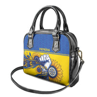 Ukraine Sunflowers Hand Shoulder Handbag with Ukrainian Folk Pattern - Wonder Print Shop