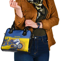 Ukraine Sunflowers Hand Shoulder Handbag with Ukrainian Folk Pattern - Wonder Print Shop