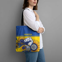 Ukraine Sunflowers Hand Tote Bag with Ukrainian Folk Pattern - Wonder Print Shop