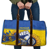 Ukraine Sunflowers Hand Travel Bag with Ukrainian Folk Pattern - Wonder Print Shop