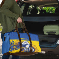 Ukraine Sunflowers Hand Travel Bag with Ukrainian Folk Pattern - Wonder Print Shop