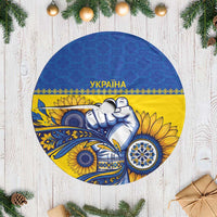 Ukraine Sunflowers Hand Tree Skirt with Ukrainian Folk Pattern - Wonder Print Shop