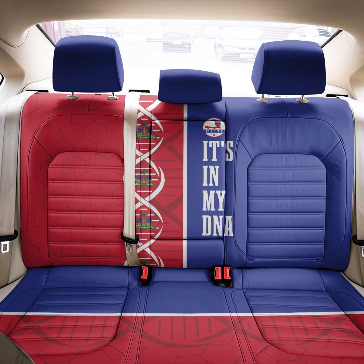 Afro-Haiti Football Back Car Seat Cover It's In My DNA - Wonder Print Shop