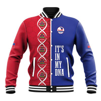 Custom Afro-Haiti Football Baseball Jacket It's In My DNA - Wonder Print Shop