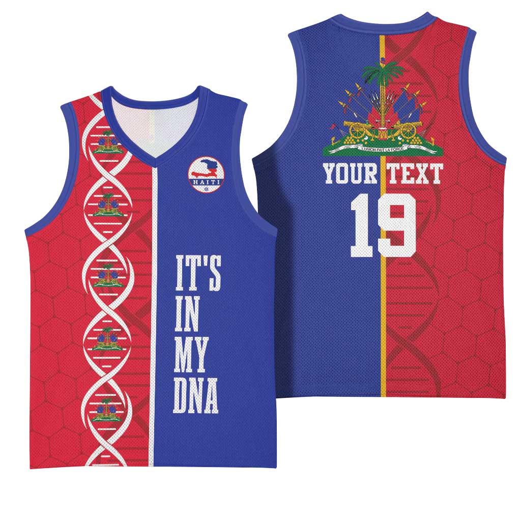 Custom Afro-Haiti Football Basketball Jersey It's In My DNA - Wonder Print Shop
