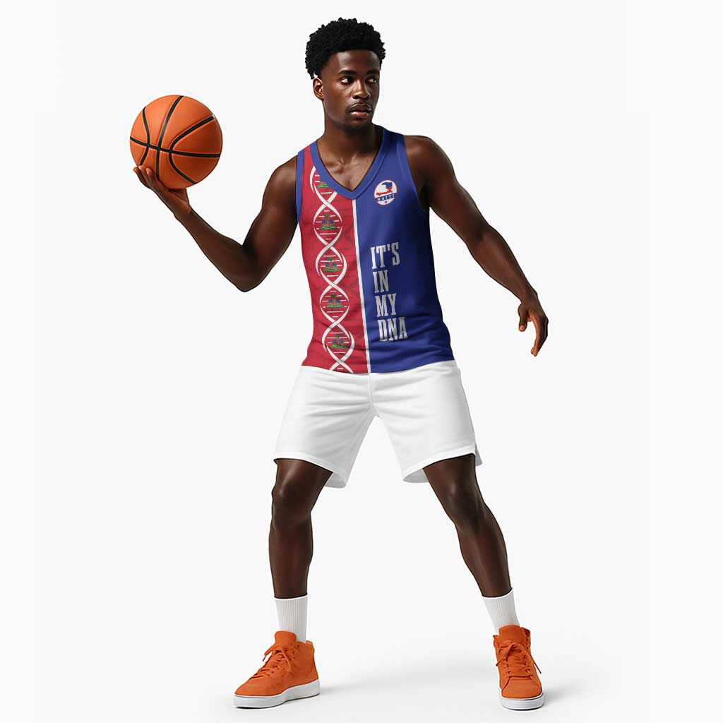 Custom Afro-Haiti Football Basketball Jersey It's In My DNA - Wonder Print Shop