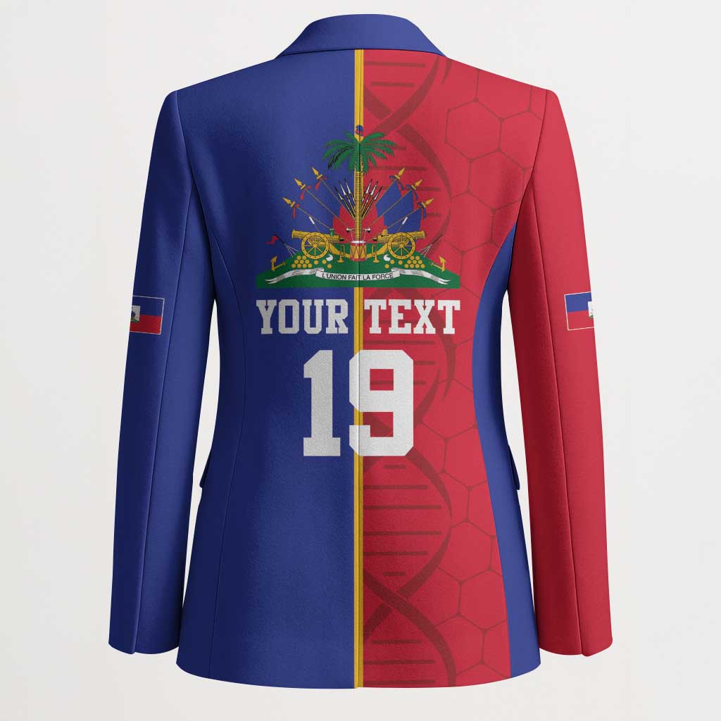 Custom Afro-Haiti Football Blazer It's In My DNA - Wonder Print Shop