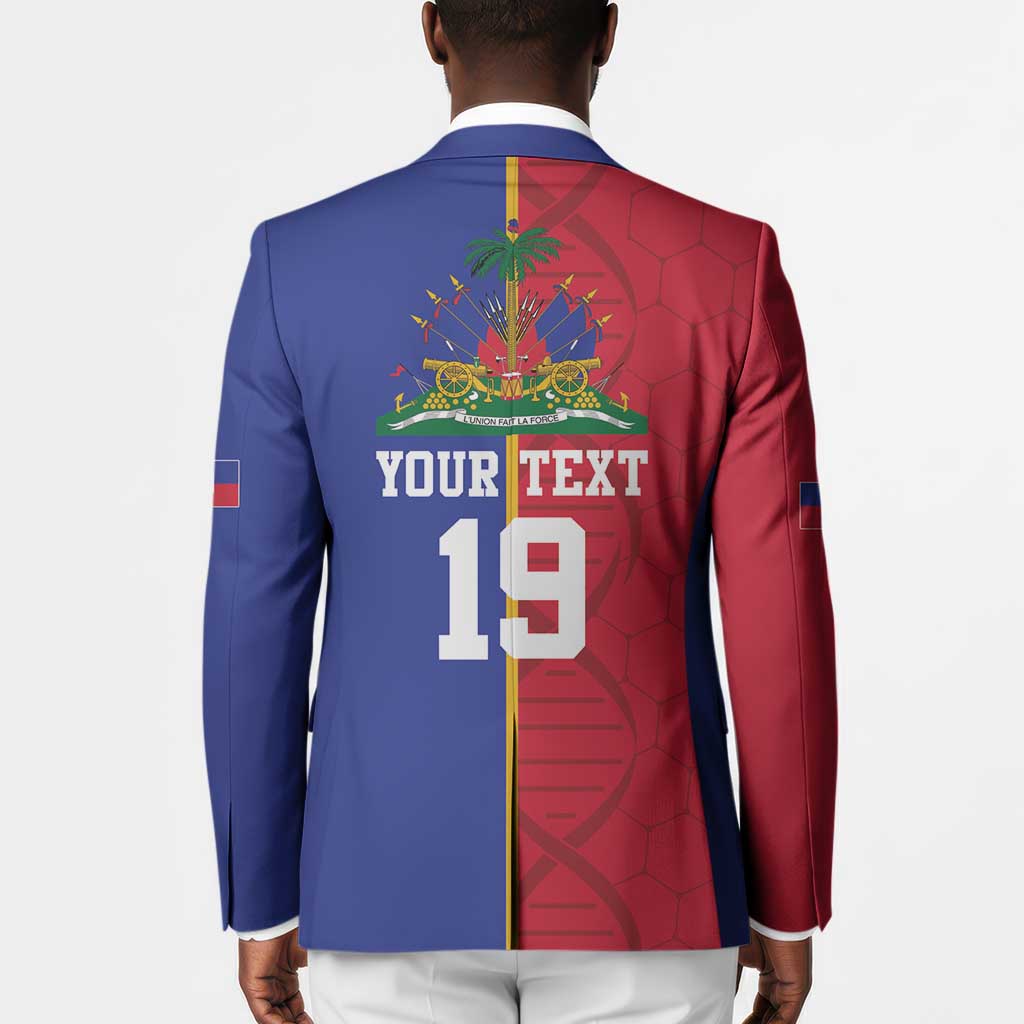 Custom Afro-Haiti Football Blazer It's In My DNA - Wonder Print Shop