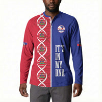 Custom Afro-Haiti Football Button Sweatshirt It's In My DNA