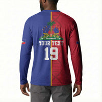 Custom Afro-Haiti Football Button Sweatshirt It's In My DNA