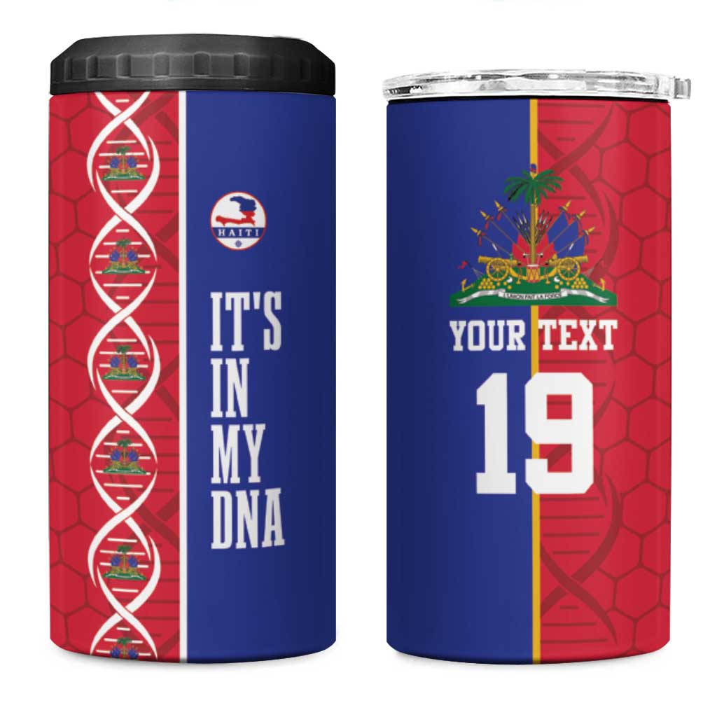 Custom Afro-Haiti Football 4 in 1 Can Cooler Tumbler It's In My DNA - Wonder Print Shop